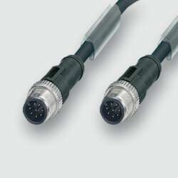 800207 - LION-LC-CABLE-2M Connection cable for LION Line Coupler (LC), 8-pin, shielded, plug M12, A-coded, to plug M12, A-coded, IP65, cable length: 2 m Ethernet CAT7 RoHS