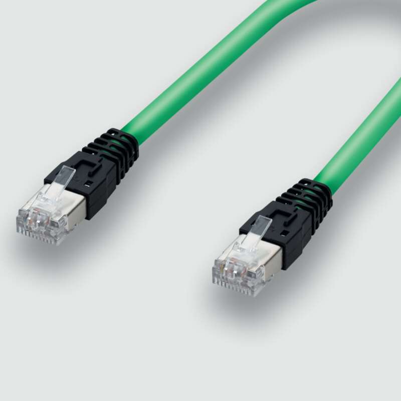 Lutze | 192015.0020 | Male RJ45 straight to male RJ45 straight with PUR cable shielded, Cat.5e 2 M.