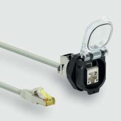 493081.0150 - Actuator sensor interface - RJ45 panel connector with hinged lid